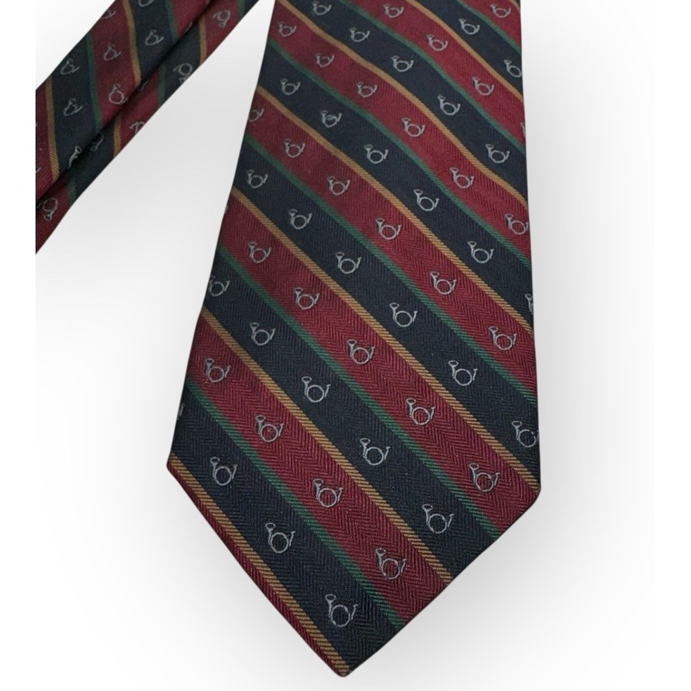 Vintage - Jacobs Roberts Ltd Men's Silk Tie - French Horn - Fall & Winter Colors